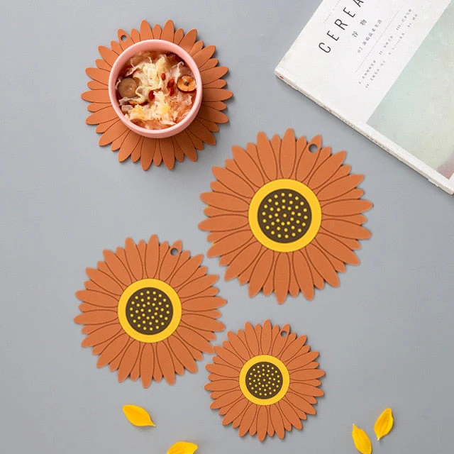 Multifunctional Sunflower Table Mat Coaster - Image 7