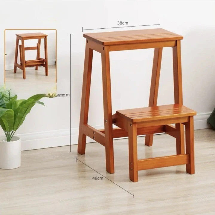 Multifunctional Transformable Ladder Wooden Chair - Image 6