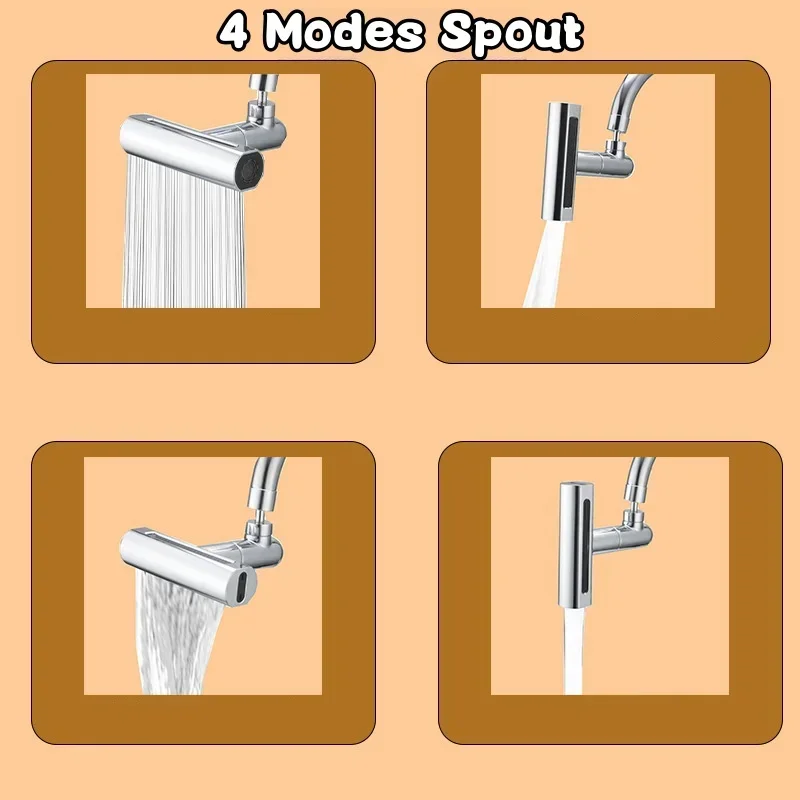 Multifunctional Waterfall Modern Kitchen Matte Faucet - Image 3