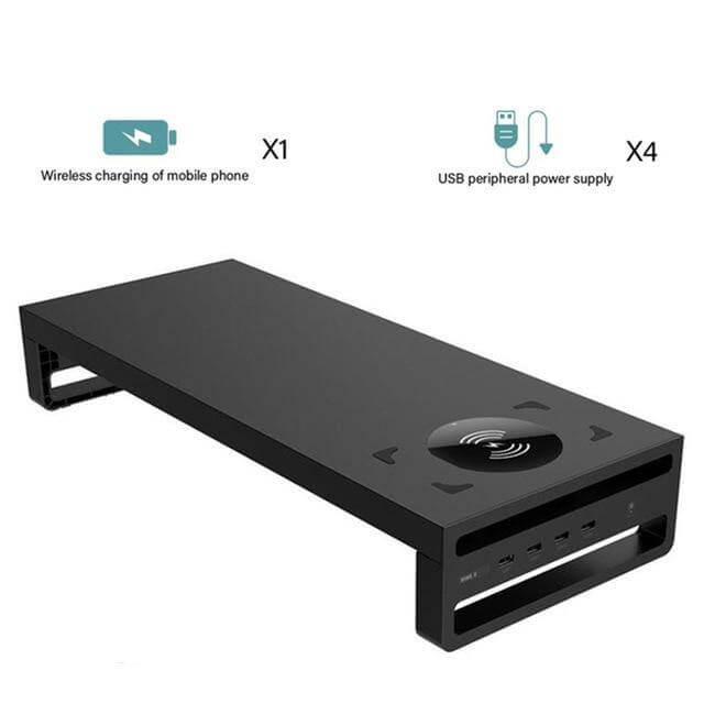 Multifunctional Wireless Charging Desktop Monitor Stand - Image 7