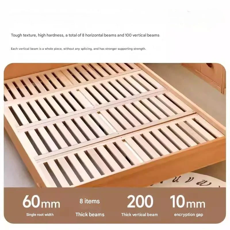 Mushroom Skytime Night Simple Wooden Bed - Image 5