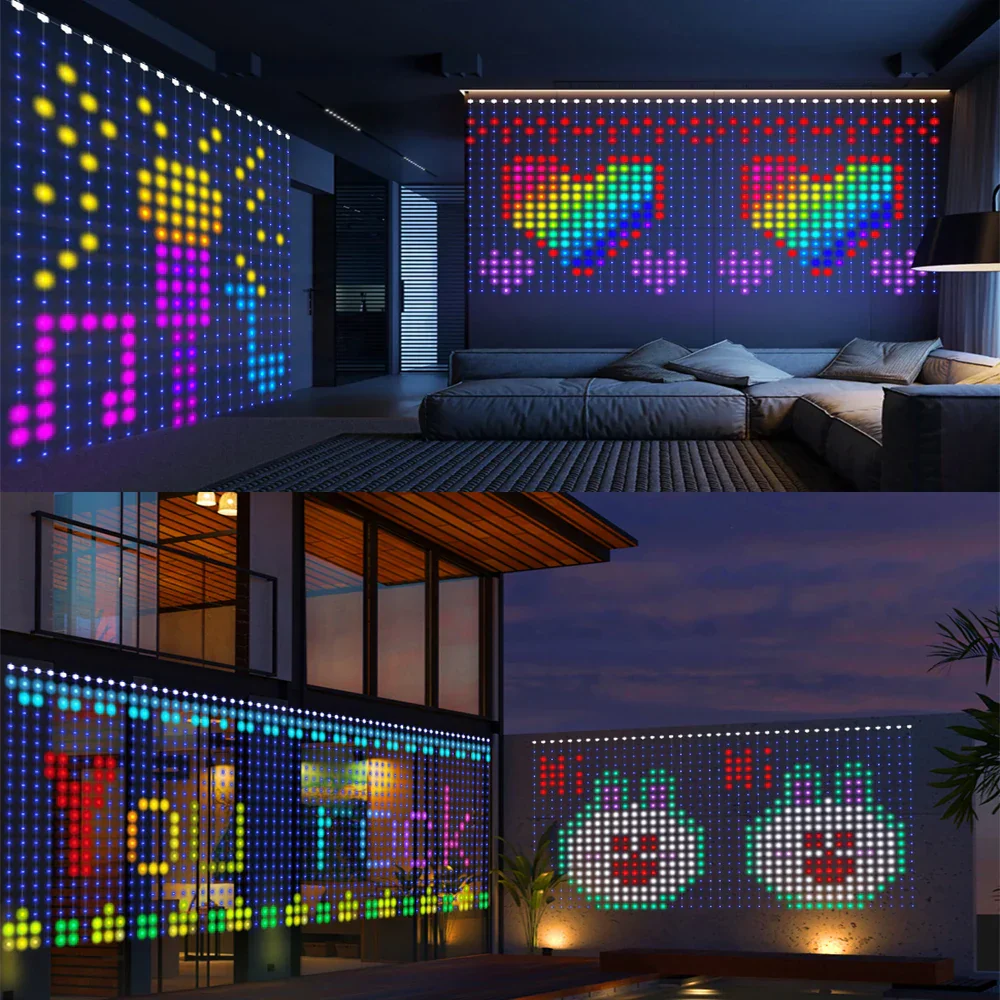 Musical RGB Curtain Garland LED Window Lights - Image 6