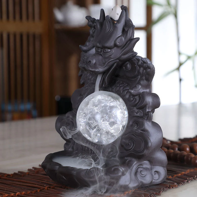 Mystic Dragon Lucky Clay Waterfall Burner - Image 5