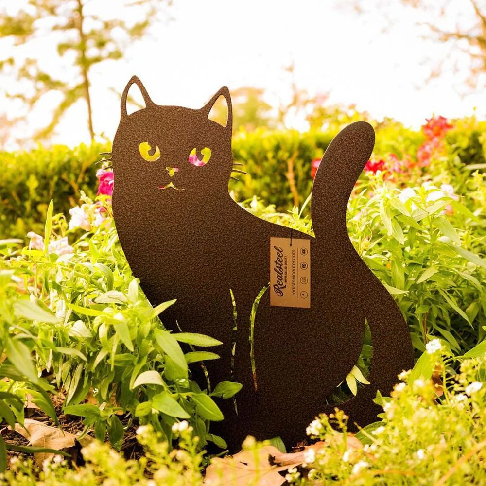 Mystical Black Cat Creative Garden Figure - Image 2