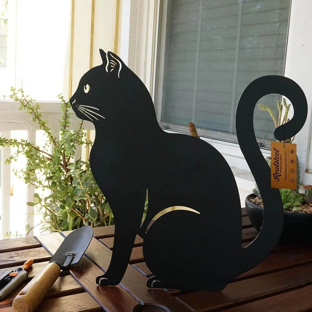 Mystical Black Cat Creative Garden Figure - Image 3