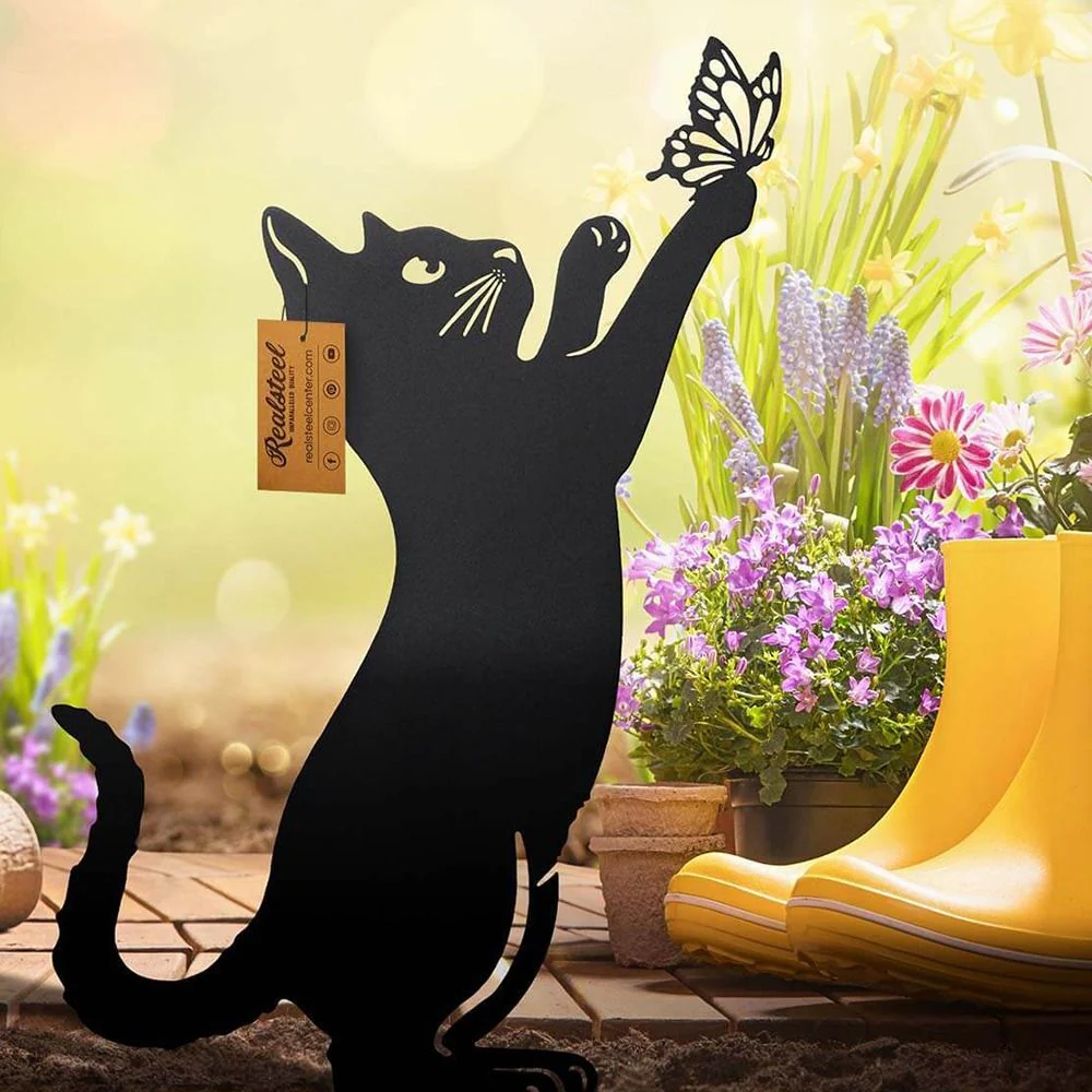 Mystical Black Cat Creative Garden Figure - Image 4