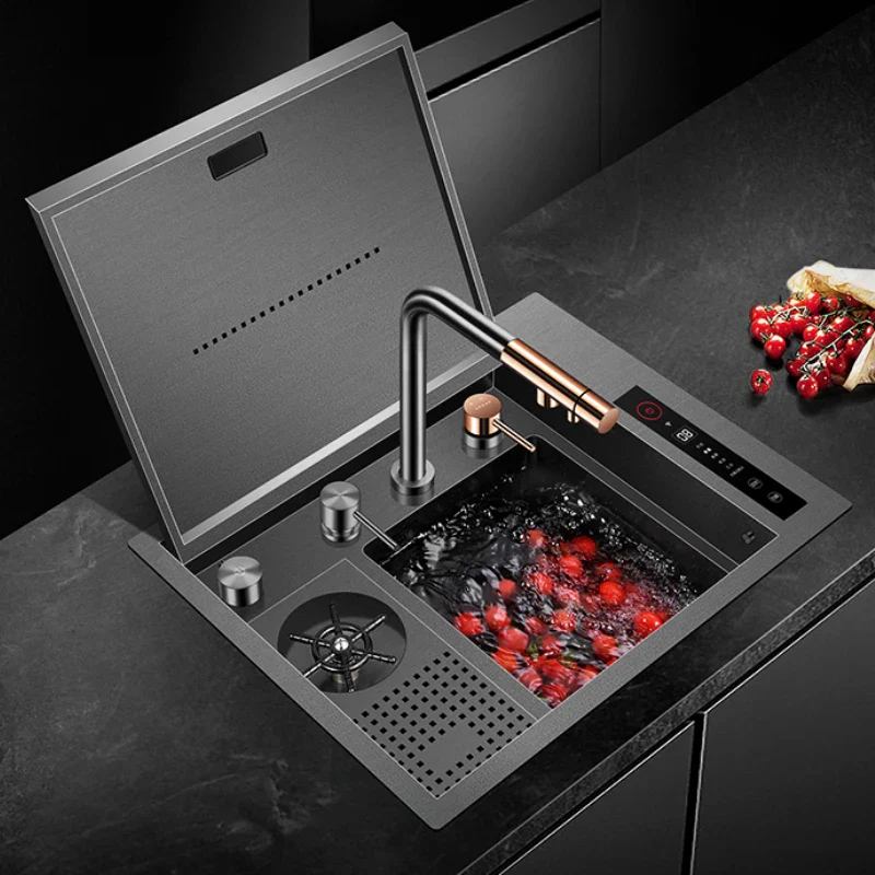 Nano Black Luxury Hydro Purification Hidden Kitchen Sink - Image 3