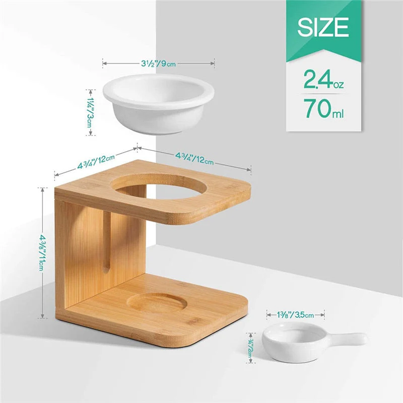 Natural Bamboo Candle Essential Oil Incense Burner - Image 3