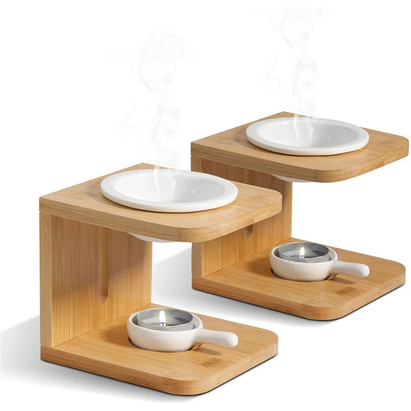 Natural Bamboo Candle Essential Oil Incense Burner - Image 6