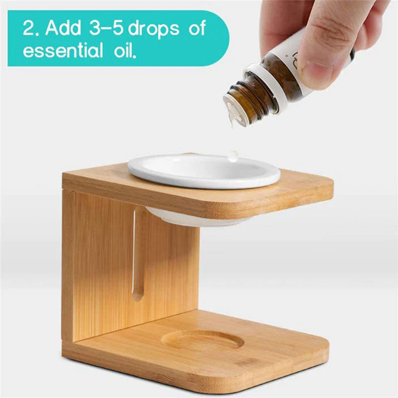 Natural Bamboo Candle Essential Oil Incense Burner - Image 7