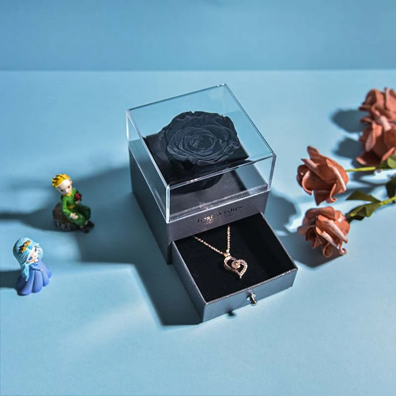 Natural Eternal Rose Necklace Jewelry Box - Image 9