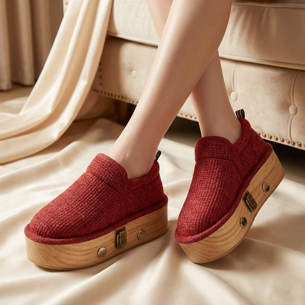 Natural Wood Herbal Heat Circulation Therapy Boots