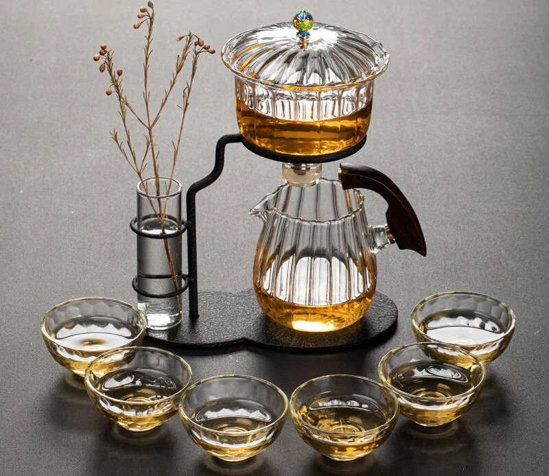 Nature Leaf Magnetic Semi-Automatic Tea Set - Image 8