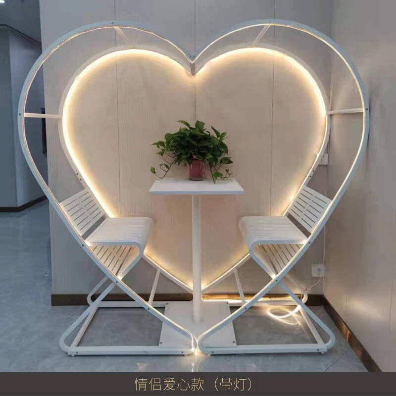 Nature Nest Outdoor Heart-Shaped Swing Bench - Image 2