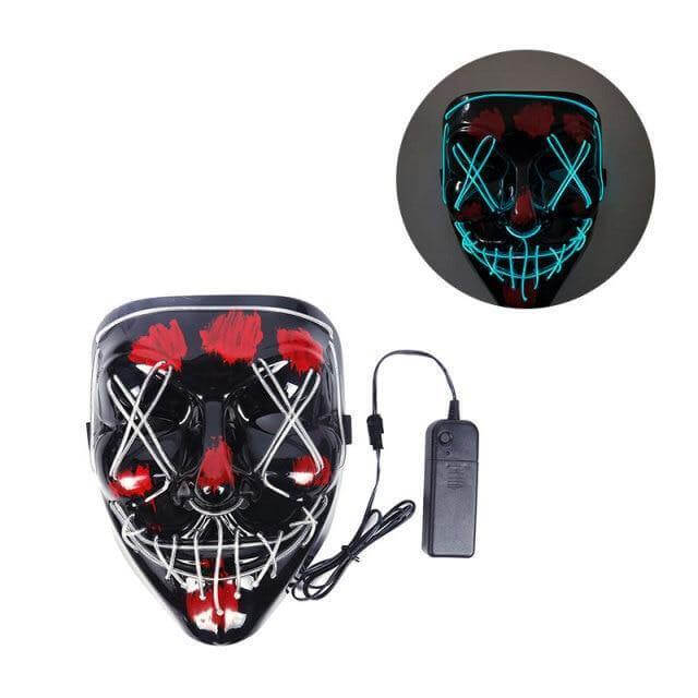 Neon Horror LED Party Halloween Mask - Image 10