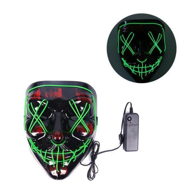 Neon Horror LED Party Halloween Mask - Image 12
