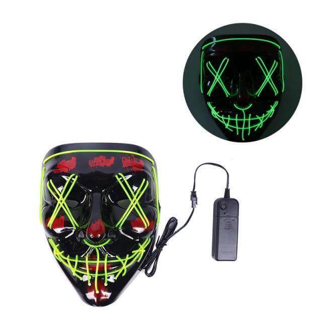 Neon Horror LED Party Halloween Mask - Image 13