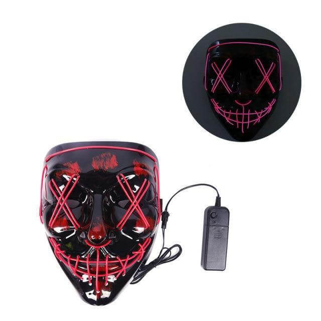 Neon Horror LED Party Halloween Mask - Image 19