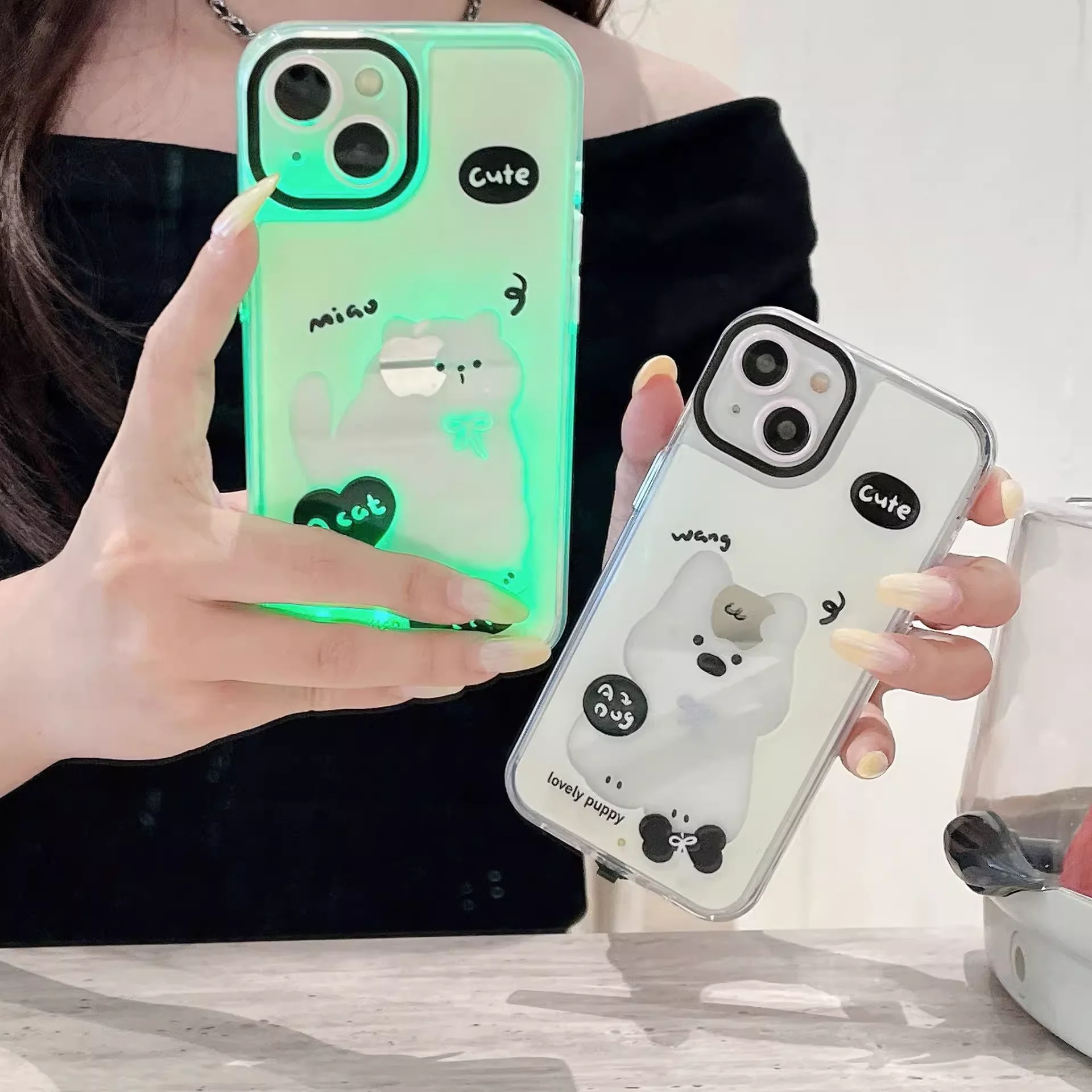 Neon Paws Cat Lover Luminous Phone Case - Image 4