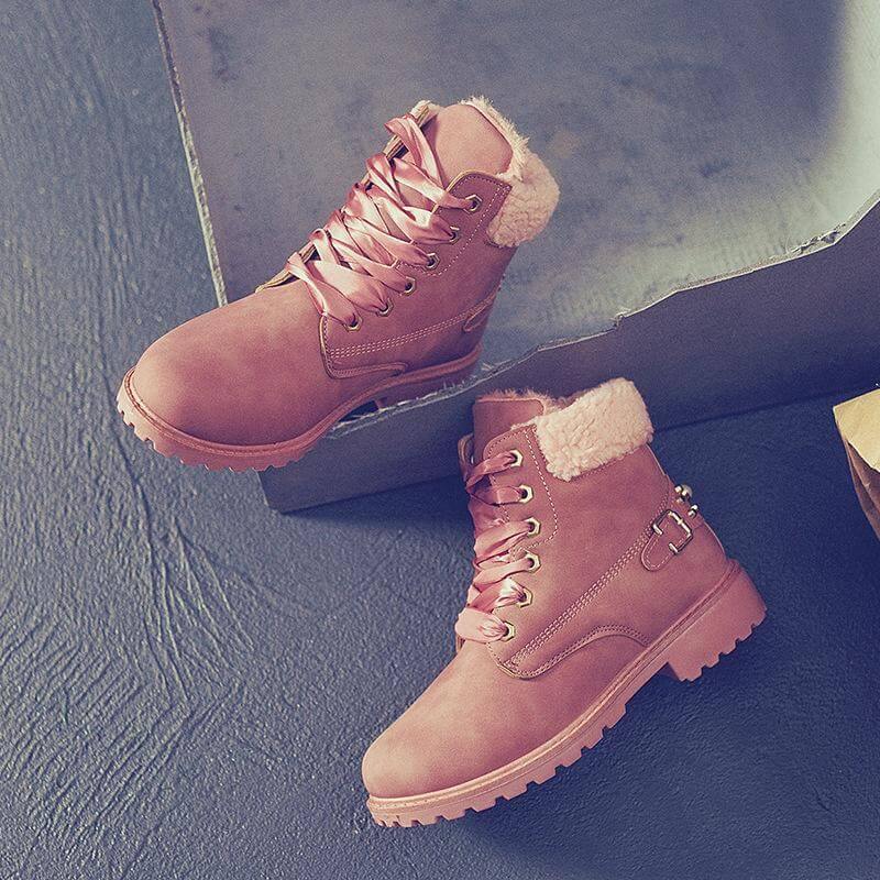 New British Style Lace Up Ankle Boots for Women - Image 11