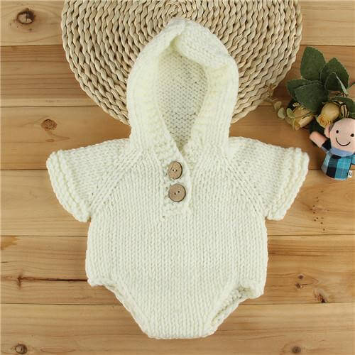 Newborn Baby Crochet Romper Knit Costume - Image 4