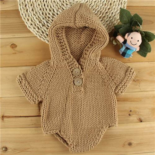 Newborn Baby Crochet Romper Knit Costume - Image 5