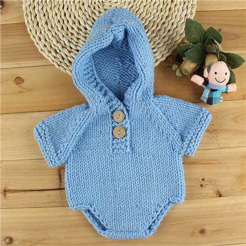 Newborn Baby Crochet Romper Knit Costume - Image 7