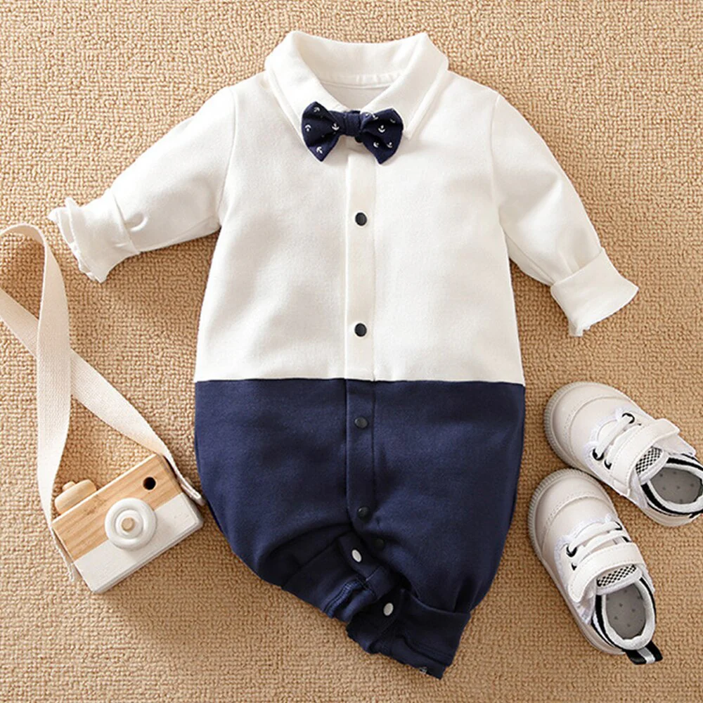 Newborn Baby Gentleman Jumpsuit - Image 5