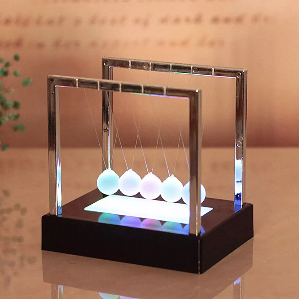 Newtons Cradle Led Colorful Science Toy - Image 2