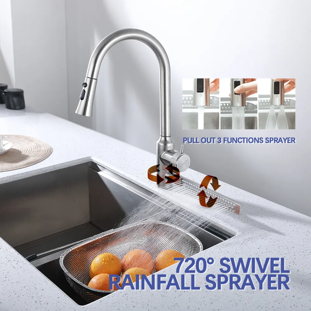 Next Level Rainfall Pull Out Waterfall Kitchen Faucet - Image 2