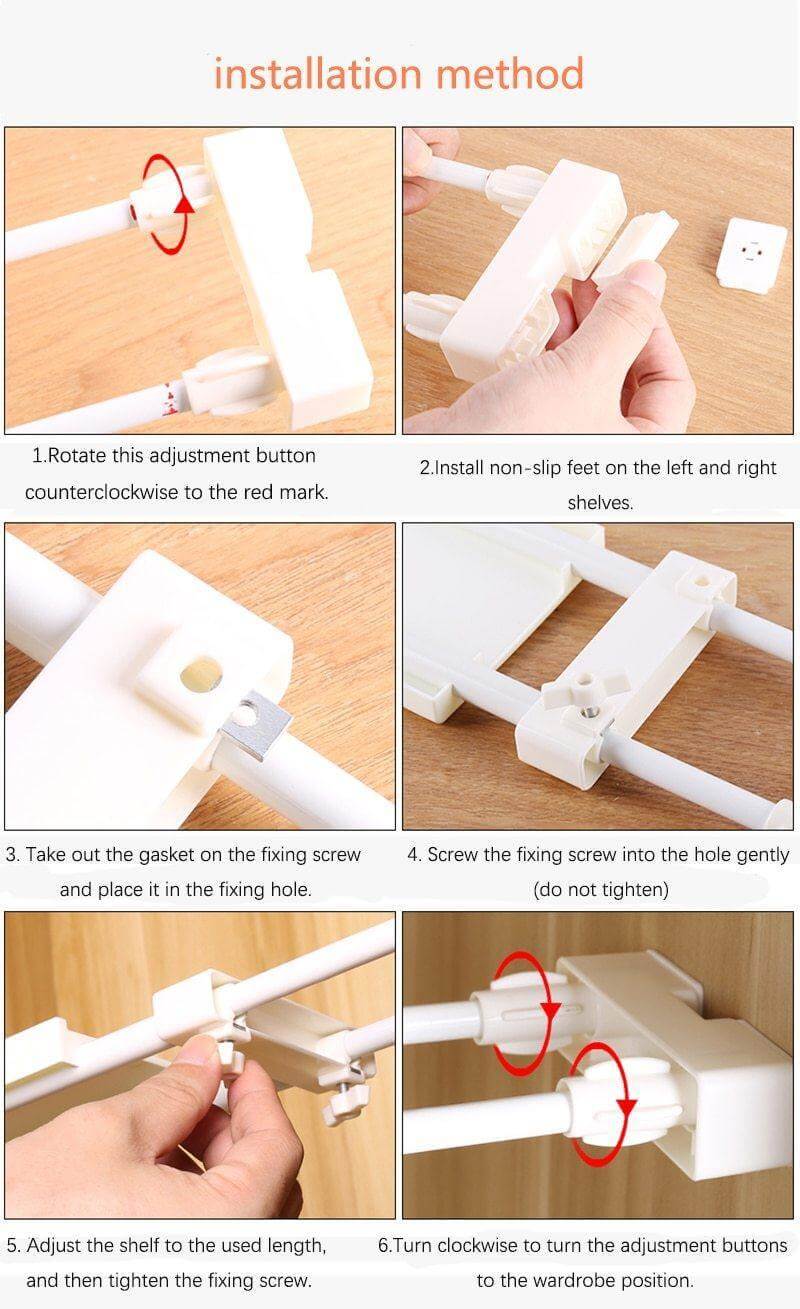 No-Drill Adjustable Kitchen Cabinet Organizer Rack - Image 15