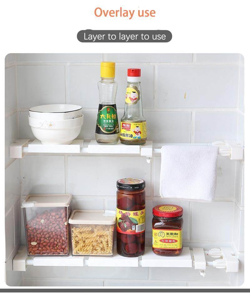 No-Drill Adjustable Kitchen Cabinet Organizer Rack - Image 8