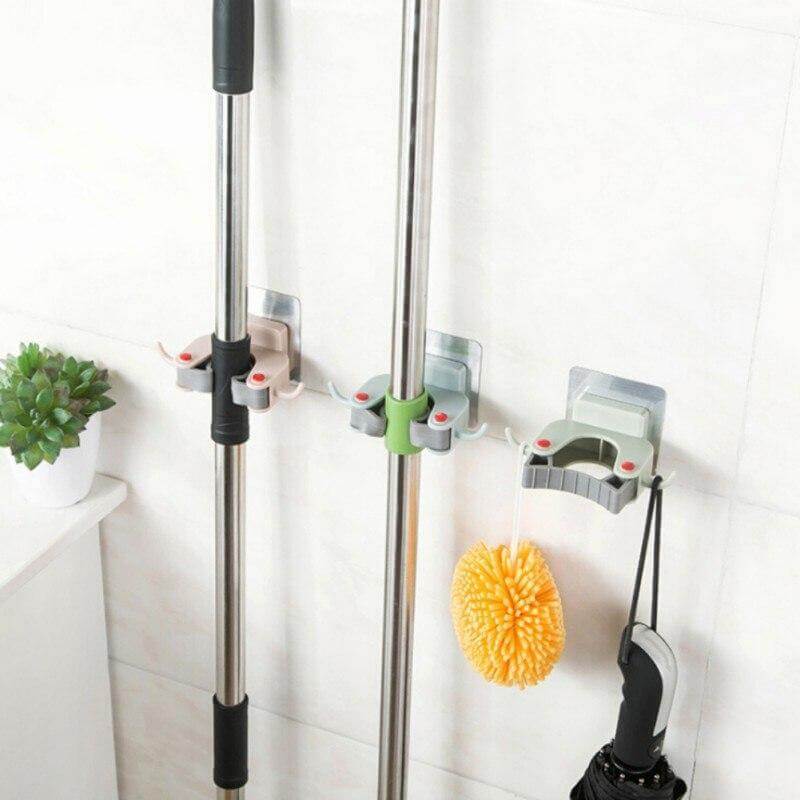 No-Drill Wall Mounted Mop/Broom Hanger - Image 4