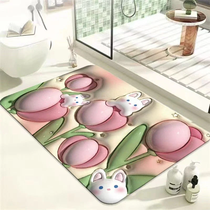 Non-Slip Cartoon Colorful Fun Quick Water Absorbent Mat - Image 4