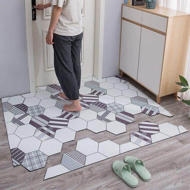Non-Slip Dust Proof Nordic Style Hexagon Door Mat - Image 17
