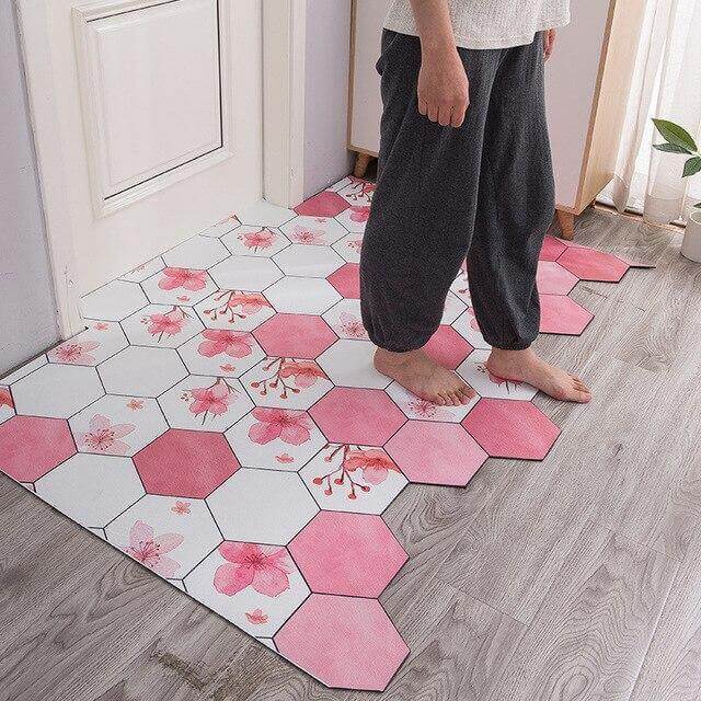 Non-Slip Dust Proof Nordic Style Hexagon Door Mat - Image 4