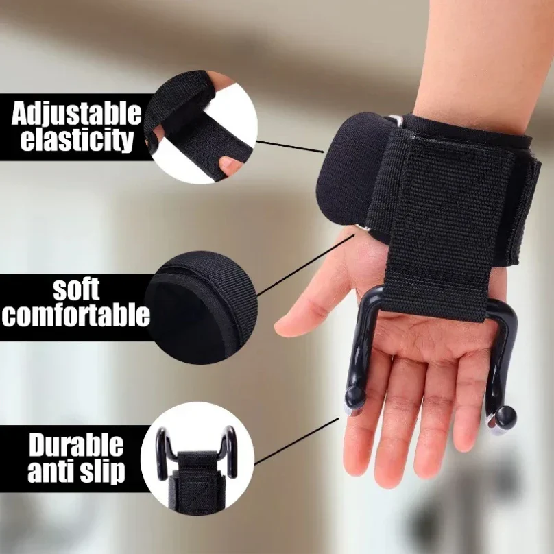 Non-Slip Gym Support Weight Lifting Hook - Image 2