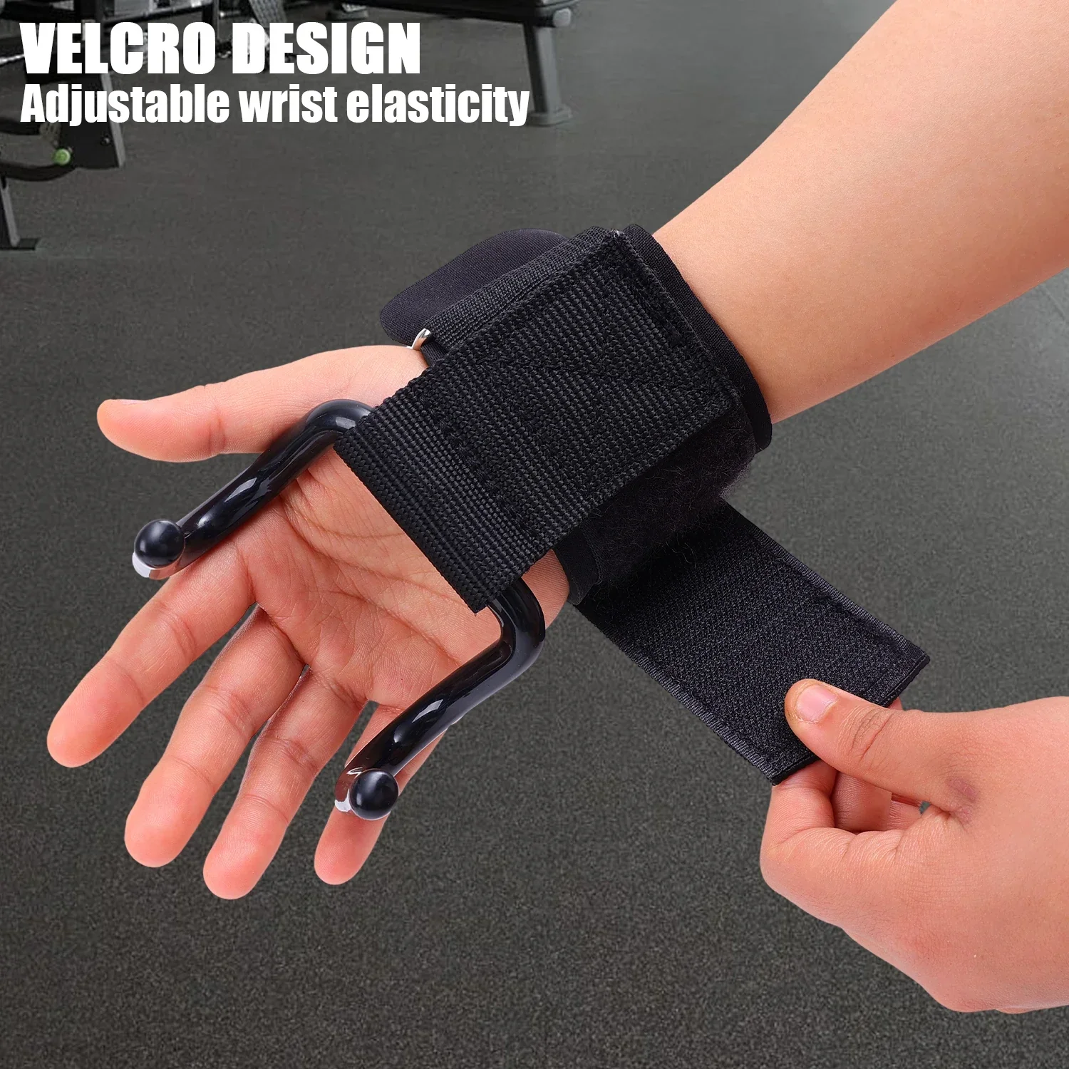 Non-Slip Gym Support Weight Lifting Hook - Image 3