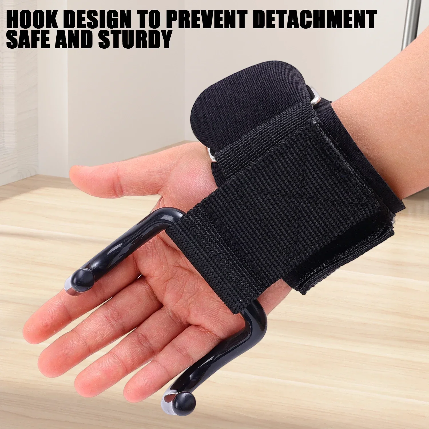Non-Slip Gym Support Weight Lifting Hook - Image 4