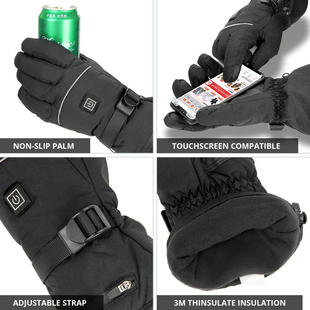 Non-Slip Waterproof Winter Heated Gloves - Image 4