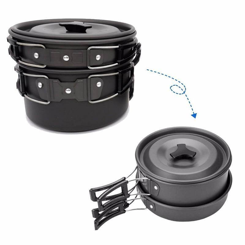 Non-stick Outdoor Camping Cookware Picnic Cooking Set - Image 4