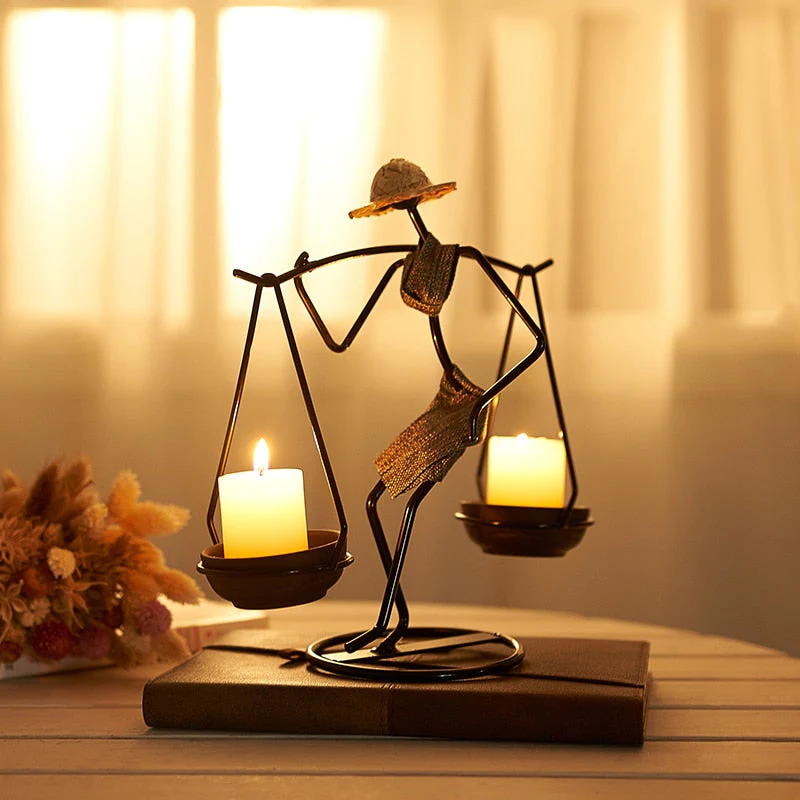 Nordic Abstract Character Metal Candle Holder - Image 14