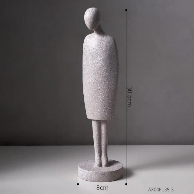 Nordic Abstract Thinker Resin Statue Sculpture - Image 13