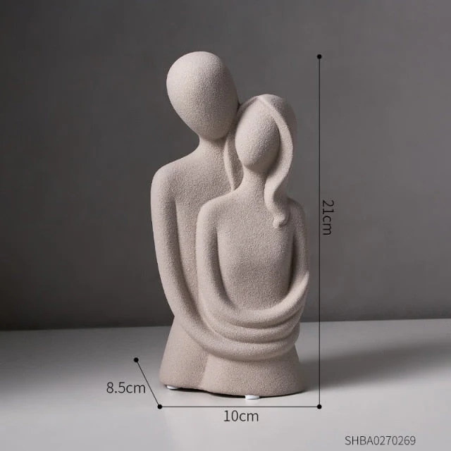 Nordic Abstract Thinker Resin Statue Sculpture - Image 4