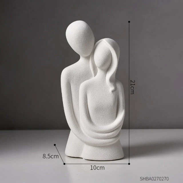 Nordic Abstract Thinker Resin Statue Sculpture - Image 9