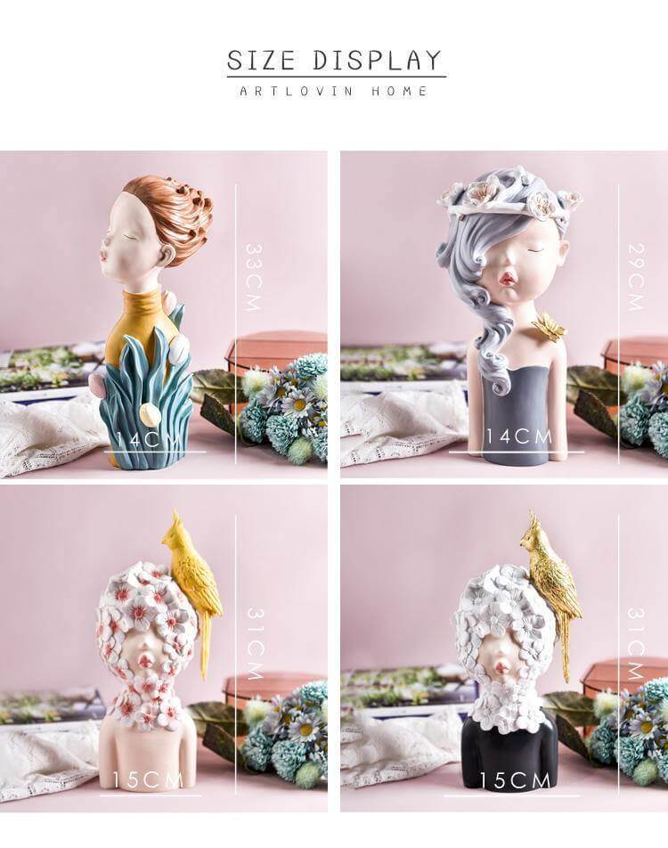Nordic Artistic Woman Figurines Home Decor - Image 3