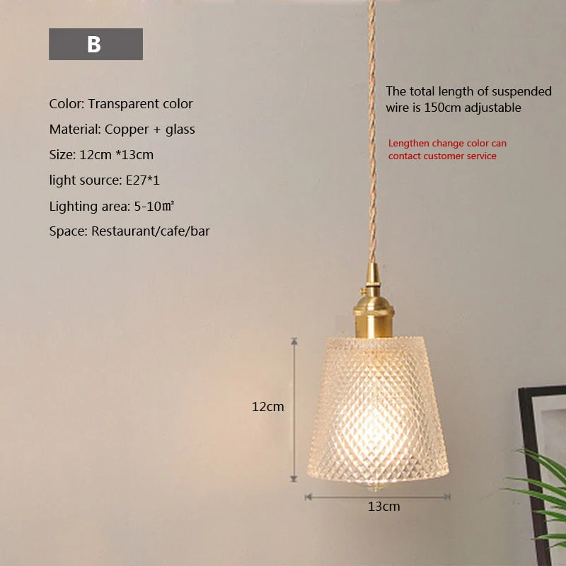 Nordic Brilliance Transparent Glass Pendant Lamp - Image 26