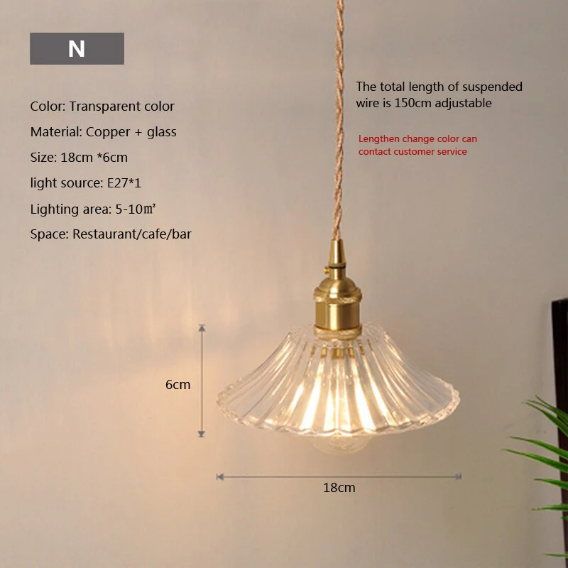 Nordic Brilliance Transparent Glass Pendant Lamp - Image 9