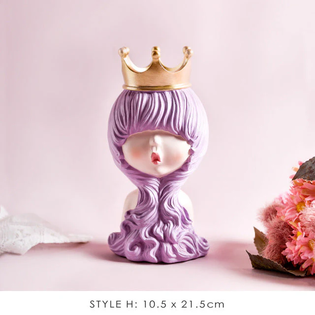 Nordic Bubble Bow-Knot Girl Sculpture Home Decor - Image 13