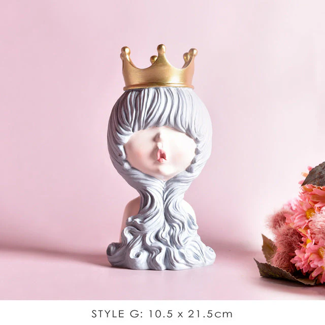 Nordic Bubble Bow-Knot Girl Sculpture Home Decor - Image 15